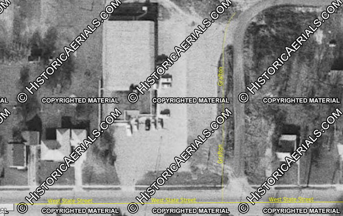 Montrose Lanes (Village Bowl) - 1966 Aerial (newer photo)